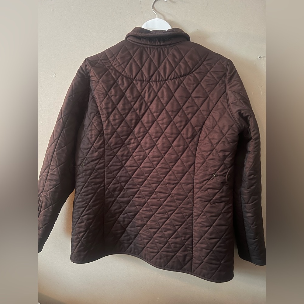Burberry Quilted barn jacket coat brown ssense revolve Anthropologie button zip - Picture 4 of 13